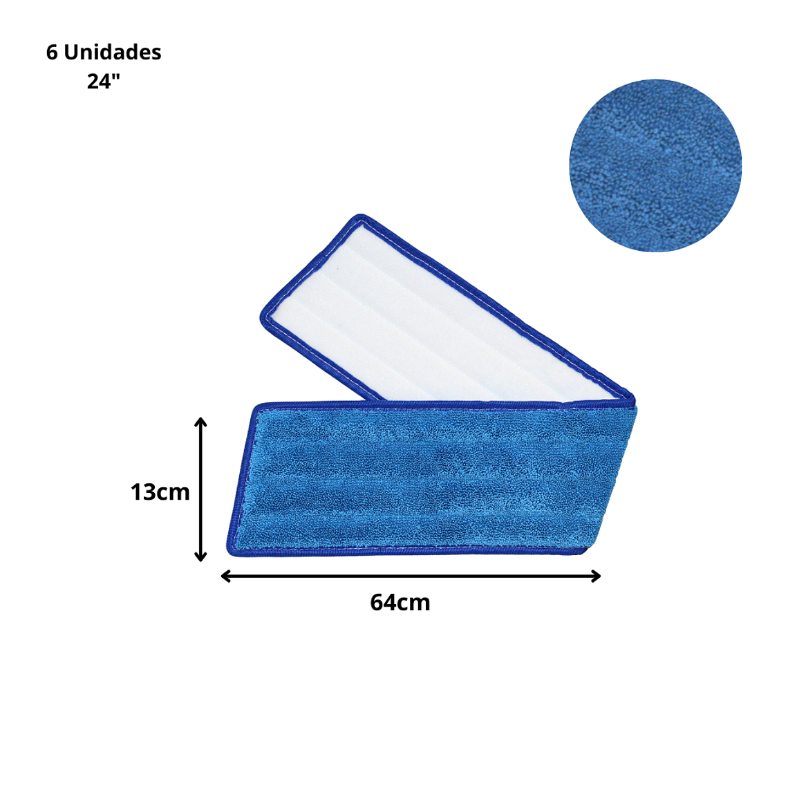 MOPA PLANA DE MICROFIBRA - Azul 24” 2