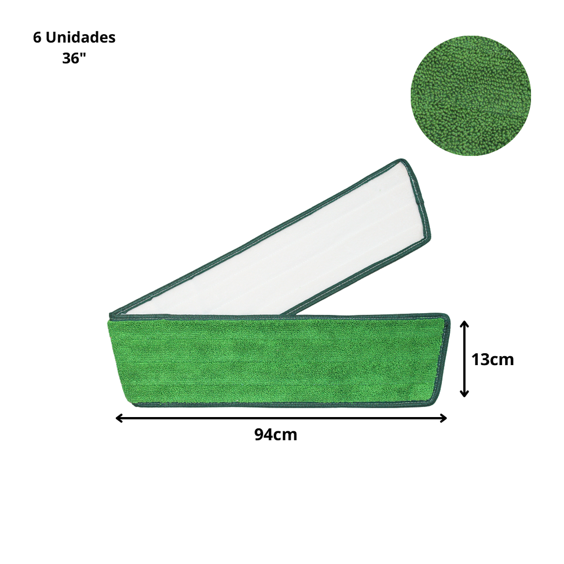MOPA PLANA DE MICROFIBRA - Verde 36” 2