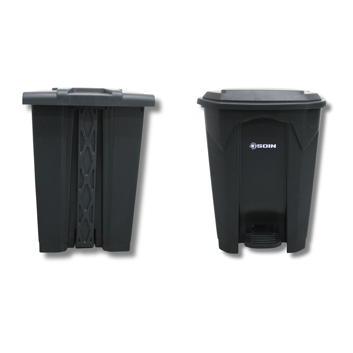 BASURERO PLÁSTICO CON PEDAL 50 L SOIN 6