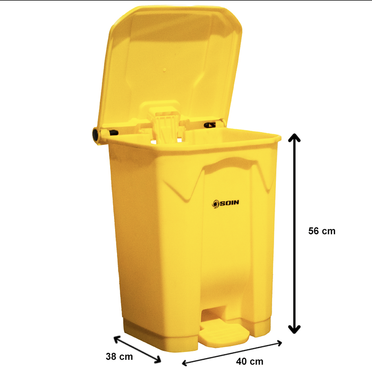 BASURERO PLÁSTICO CON PEDAL 50 L SOIN 2