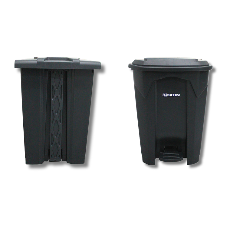 BASURERO PLÁSTICO CON PEDAL 80 L SOIN 6
