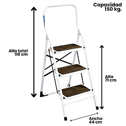 PISO ESCALERA PLEGABLE 3P CON ASA