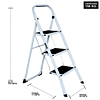 PISO ESCALERA PLEGABLE DE ACERO 3 PELDAÑOS PROFESIONAL 3