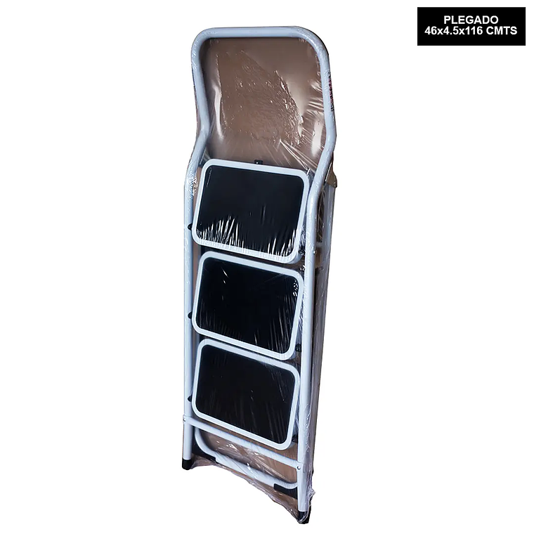 PISO ESCALERA PLEGABLE DE ACERO 3 PELDAÑOS PROFESIONAL 4