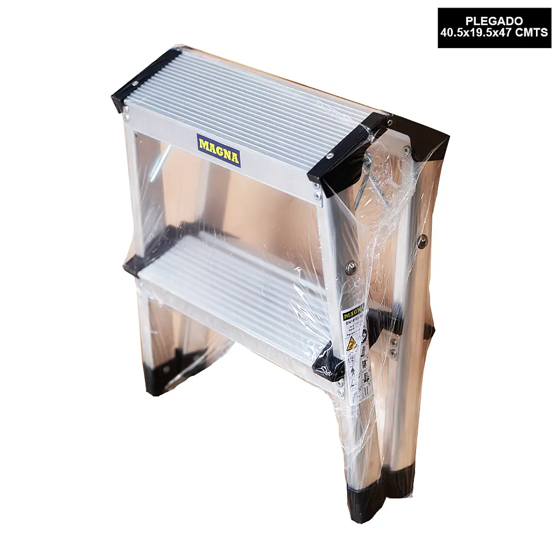 PISO ESCALERA ALUMINIO PLEGABLE 2 PELDAÑOS 4