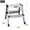 PISO ESCALERA ALUMINIO PLEGABLE 2 PELDAÑOS 3