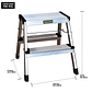 PISO ESCALERA ALUMINIO PLEGABLE 2 PELDAÑOS - Miniatura 3