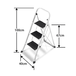 PISO ESCALERA METÁLICO 3 PELDAÑOS CON ASA DE SEGURIDAD