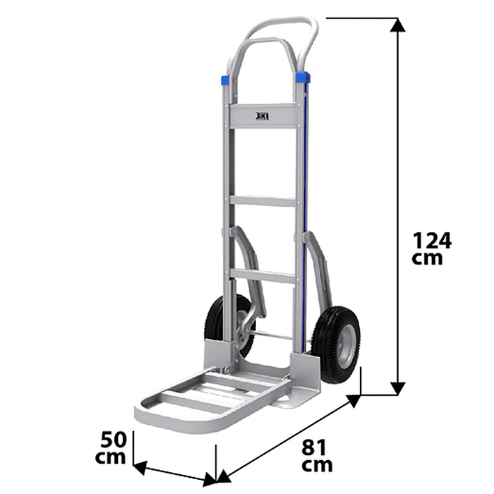 CARRO DE ALUMINIO CON BANDEJA PLEGABLE 200 KG 3