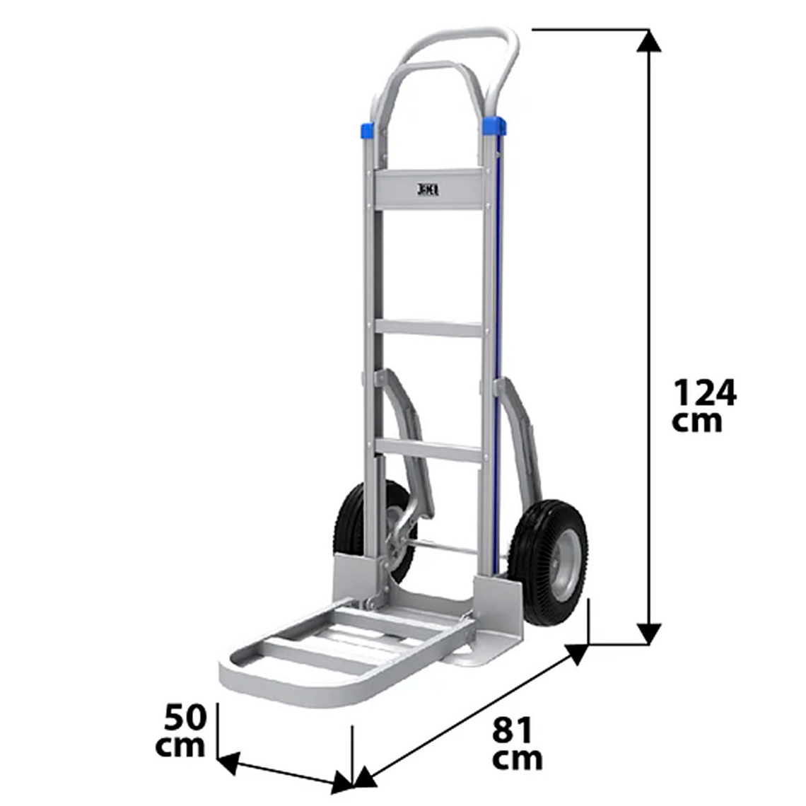 CARRO DE ALUMINIO CON BANDEJA PLEGABLE 200 KG 3