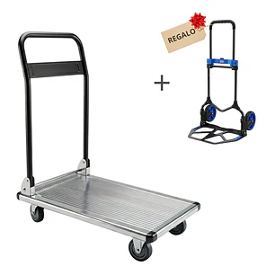 KIT CARRO DE ALUMINIO PLATAFORMA + CARRO PLEGABLE GRATIS