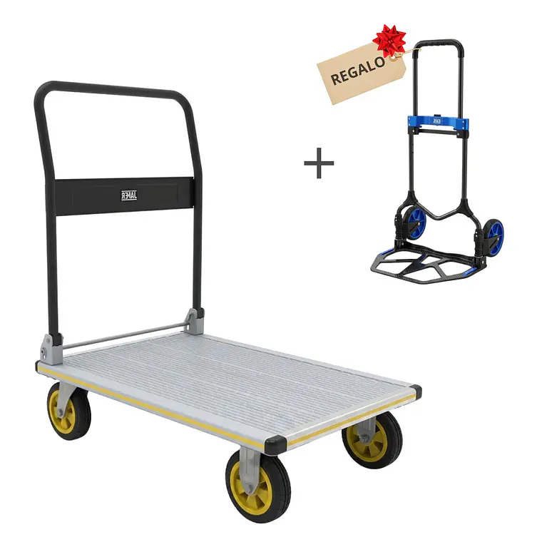 KIT PRO: CARRO ALUMINIO MANGO ABATIBLE + CARRO PLEGABLE GRATIS 1
