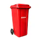 CONTENEDOR DE BASURA ROJO 120L CON RUEDAS SOIN - Miniatura 2