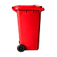 CONTENEDOR DE BASURA ROJO 240L CON RUEDAS SOIN - Miniatura 5