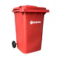 CONTENEDOR DE BASURA ROJO 360L CON RUEDAS SOIN - Miniatura 1