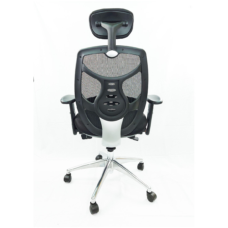 SILLA GERENCIAL ERGONOMICA CON CABECERA BASE ALUMINIO 3