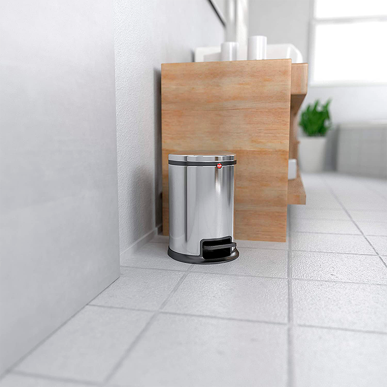 BASURERO ACERO INOX CON PEDAL HAILO PURE 3 L 5