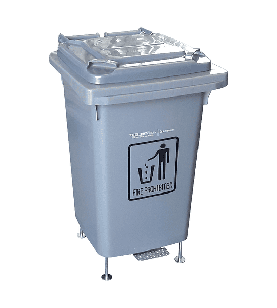 BASURERO PLASTICO CON PEDAL 60 L TECNOPLUS