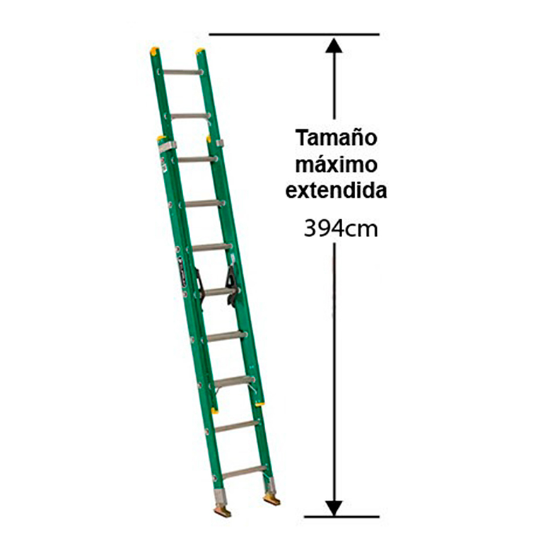 ESCALERA FIBRA DE VIDRIO TELESCOPICA 4MTS 16 PELDAÑOS CUPRUM 3