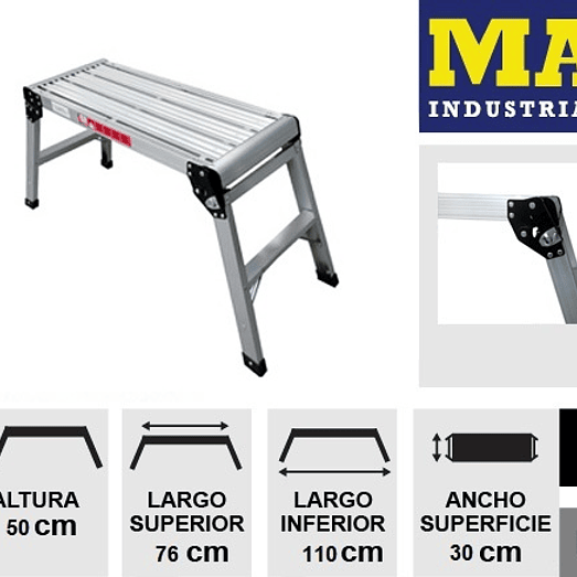 ESCALERA PLATAFORMA ALUMINIO 50 CM MAGNA 3