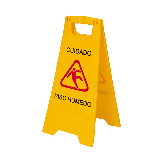 SEÑALETICA PISO HUMEDO AMARILLO 61 CM 1