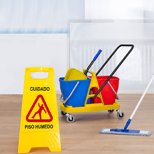 SEÑALETICA PISO HUMEDO AMARILLO 61 CM 3
