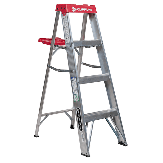 ESCALERA ALUMINIO TIJERA 4 PELDAÑOS 122 CM CUPRUM 1