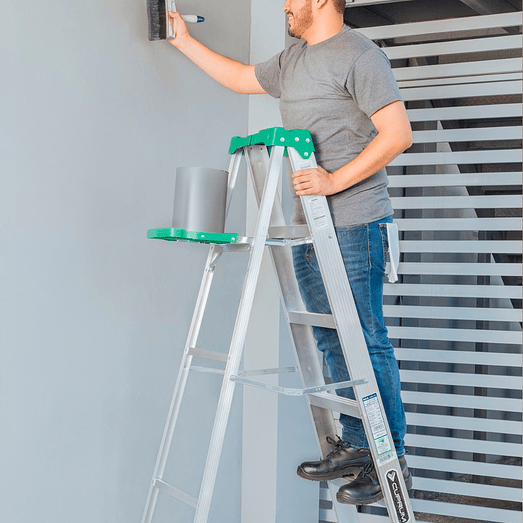 ESCALERA ALUMINIO TIJERA 8 PELDAÑOS 2.44 M. CUPRUM 4