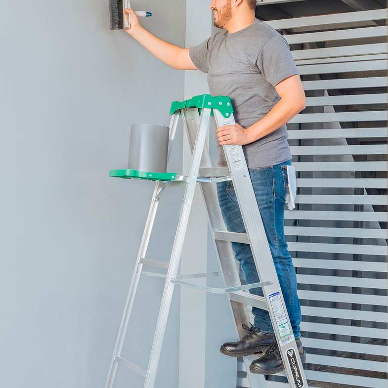 ESCALERA ALUMINIO TIJERA 8 PELDAÑOS 2.44 M. CUPRUM 4