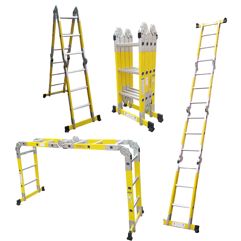 ESCALERA MULTIPROPOSITO FIBRA DE VIDRIO 12 PELDAÑOS 150 KG 1