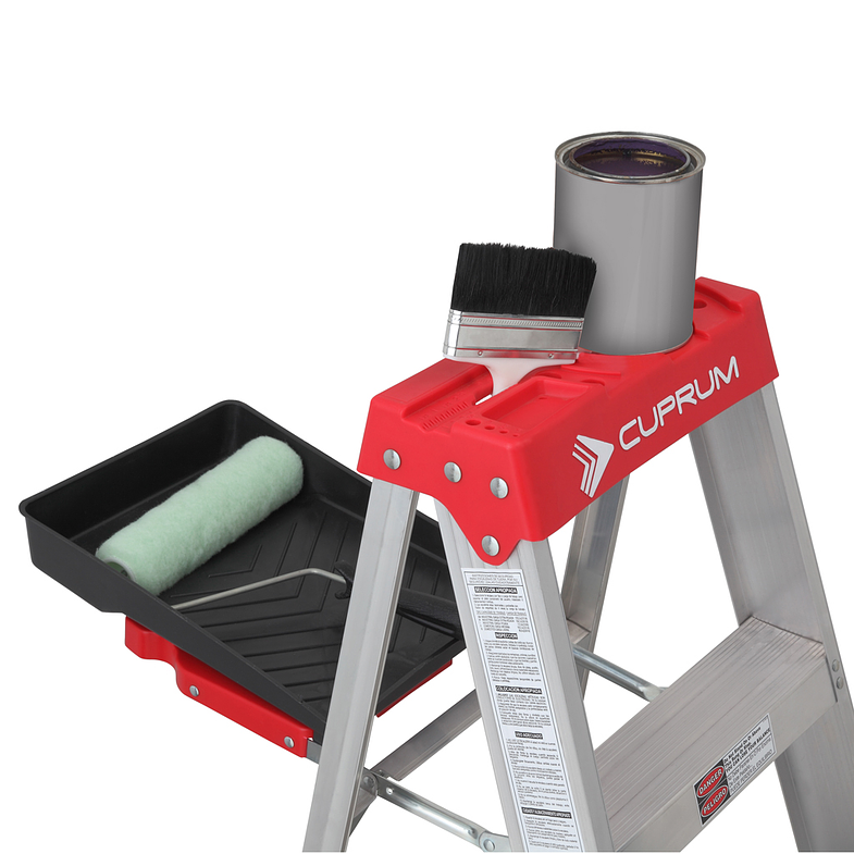 ESCALERA DE ALUMINIO TIJERA 6 PELDAÑOS 150 KILOS CUPRUM 3