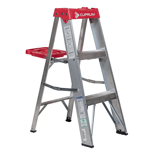 PISO ESCALERA ALUMINIO TIJERA 3 PELDAÑOS 0.87 M. CUPRUM 1