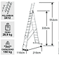 ESCALERA ALUMINIO TIJERA TELESCOPICA 9.05 M HAILO - Miniatura 2