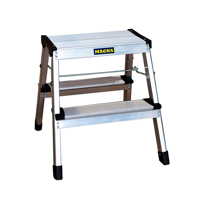 PISO ESCALERA PLEGABLE 2 PELDAÑOS ALUMINIO MAGNA 1