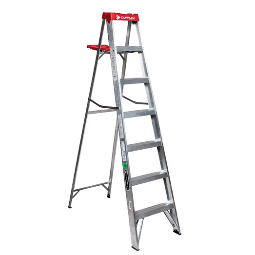 ESCALERA ALUMINIO TIJERA 7 PELDAÑOS 2.13 M. CUPRUM 1