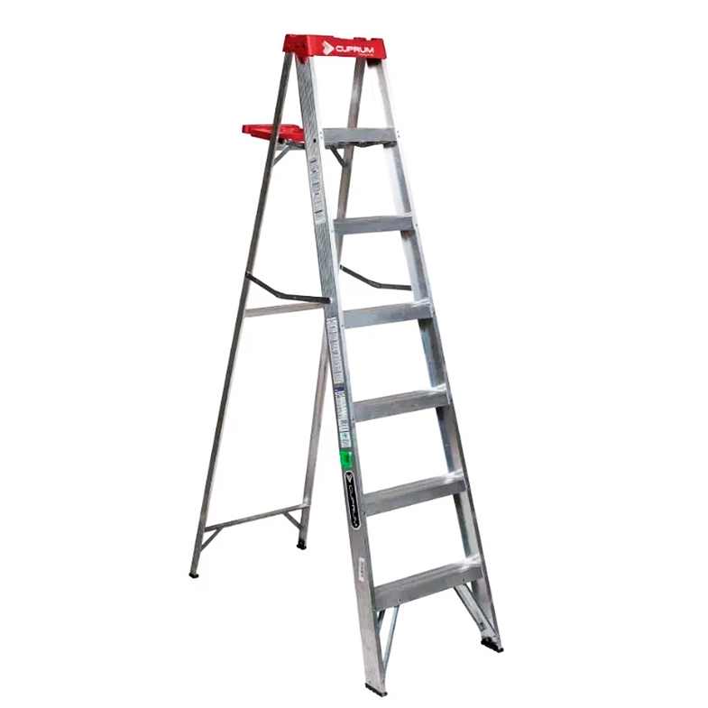 ESCALERA ALUMINIO TIJERA 7 PELDAÑOS 2.13 M. CUPRUM 1