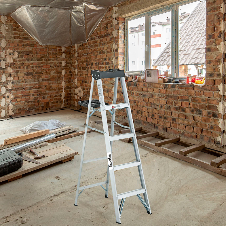 ESCALERA ALUMINIO TIJERA 5 PELDAÑOS 90 KG CUPRUM 3