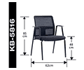 SILLA VISITA OFICINA BASE METALICA TECNOPLUS