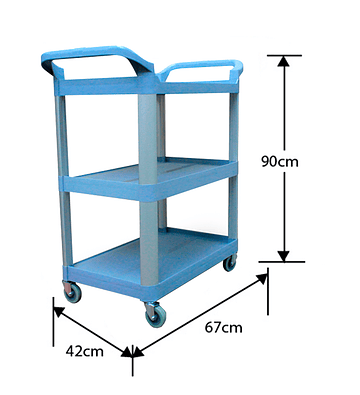 CARRO SERVICIO MULTIUSO 3 BANDEJAS 67 CM