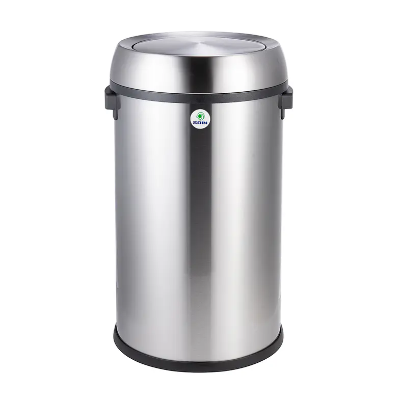 BASURERO ACERO INOXIDABLE CON TAPA GIRATORIA 65 L SOIN 1
