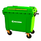 CONTENEDOR DE BASURA VERDE CON RUEDAS 770 L SOIN - Miniatura 1