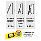 ESCALERA ALUMINIO TIJERA TELESCOPICA 3X12 PELDAÑOS HAILO - Miniatura 3