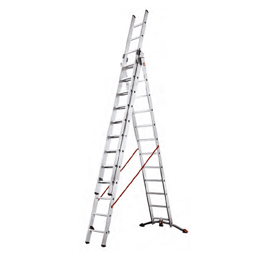 ESCALERA ALUMINIO TIJERA TELESCOPICA 3X12 PELDAÑOS HAILO 1