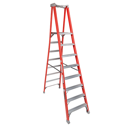 ESCALERA FIBRA VIDRIO TIJERA PLATAFORMA 8 PELDAÑOS CUPRUM 1