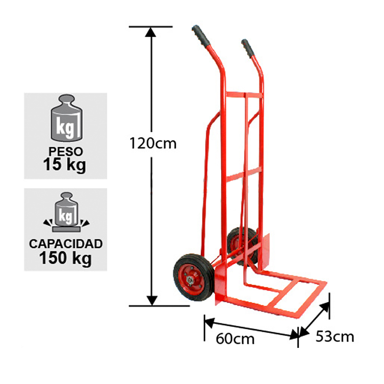 Carro de Acero Tipo Yegua 150 kg Tecnoplus 2