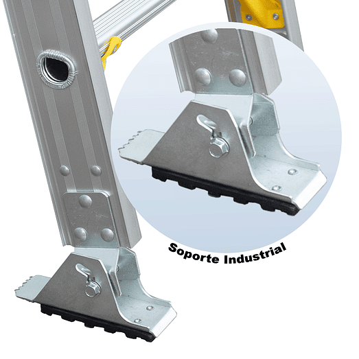 ESCALERA TELESCOPICA ALUMINIO 16 PELDAÑOS 150 KG MAGNA 3