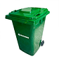 CONTENEDOR DE BASURA VERDE CON RUEDAS 360 L SOIN - Miniatura 1