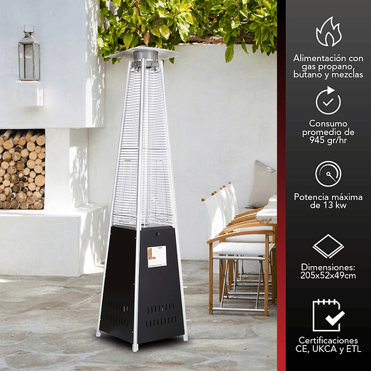 ESTUFA DE PATIO EXTERIOR PIRAMIDE 13 KW 3