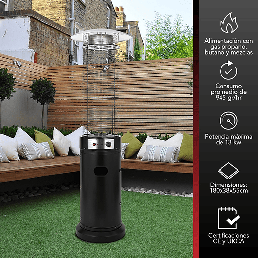 ESTUFA DE PATIO EXTERIOR CILINDRO 13 KW 4