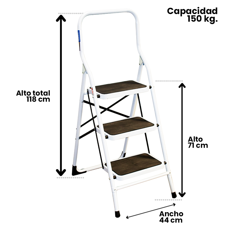 PISO ESCALERA PLEGABLE 3P CON ASA 2